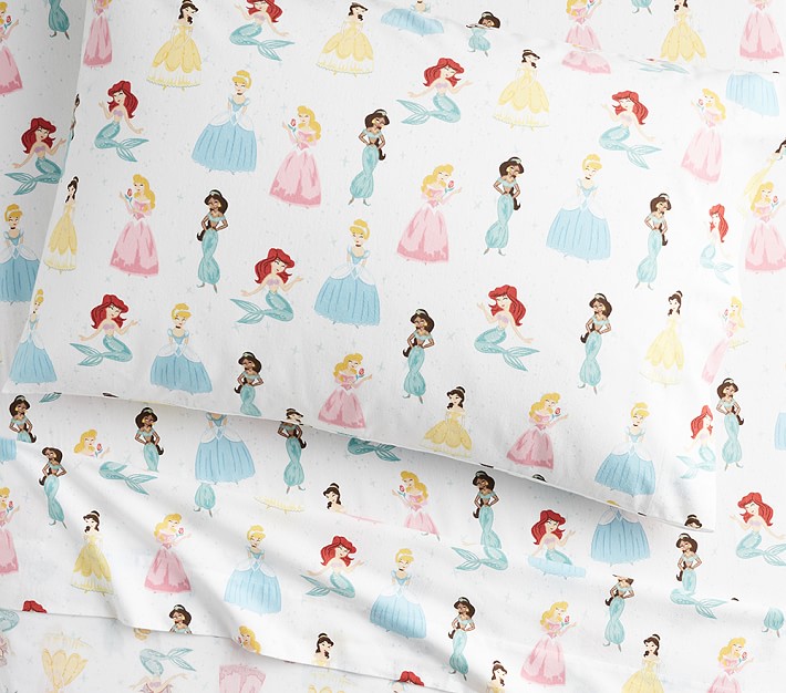 Disney Princess Enchanted Organic Flannel Sheet Set &amp; Pillowcases