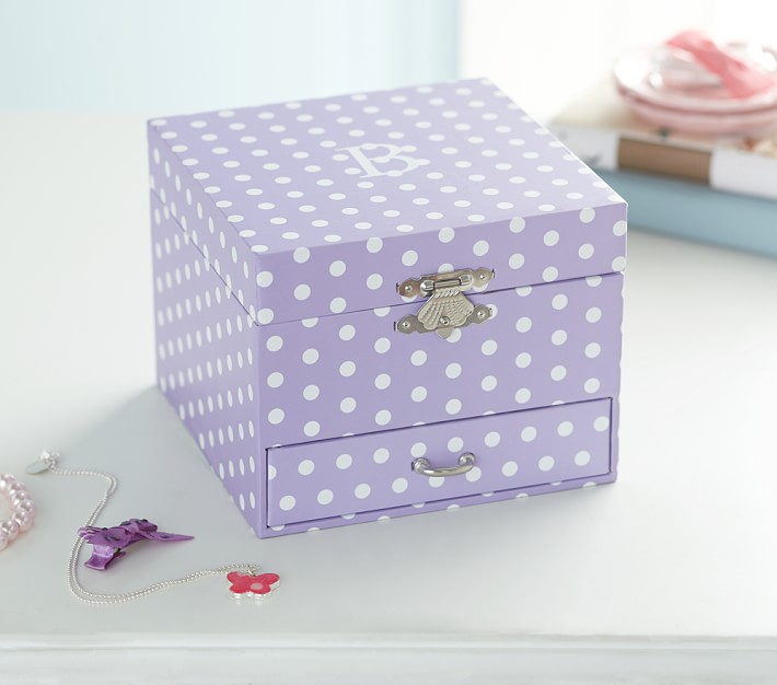 Lavender Mini Dot Sadie Jewelry Box