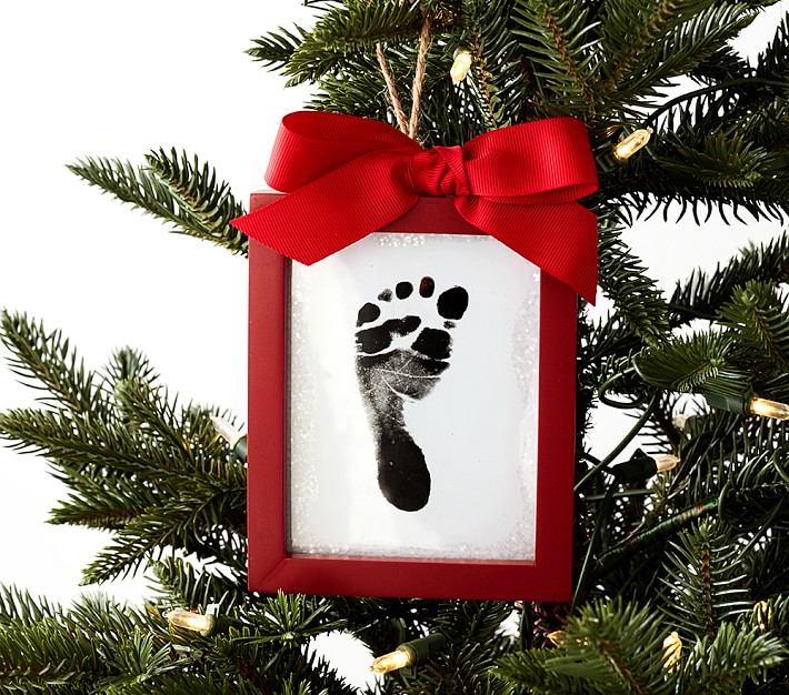 Baby's First Christmas Footprint Frame Ornament
