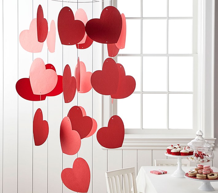 Red Paper Heart Mobile