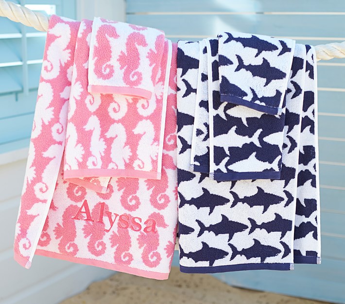 Shark &#38; Seahorse Bath Towel Collection