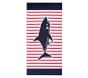 Breton Stripe Shark Kid Beach Towel