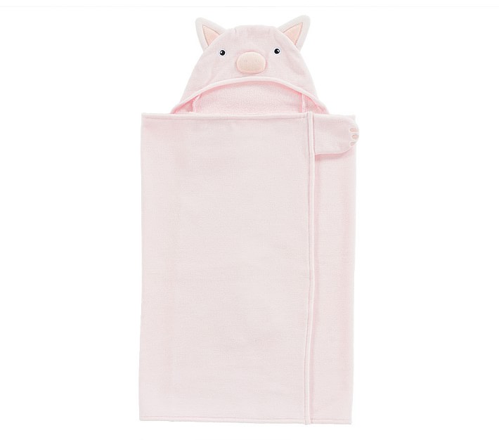 Pig Critter Kid Hooded Towel