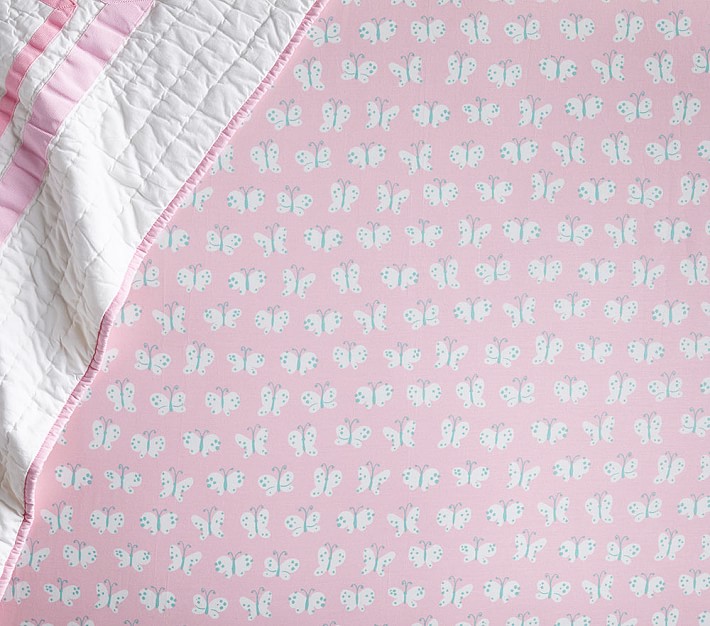 Preppy Butterfly Crib Fitted Sheet
