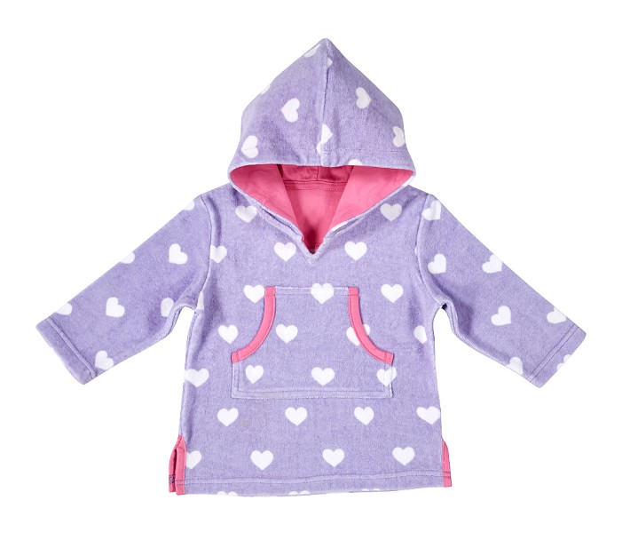 Heart Terry Baby Cover Up Lavender