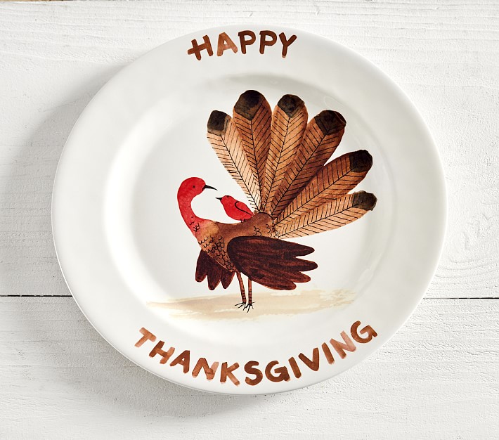 Happy Thanksgiving Turkey Charger Plate