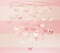 Pink Paper Butterfly Ceiling Mobile