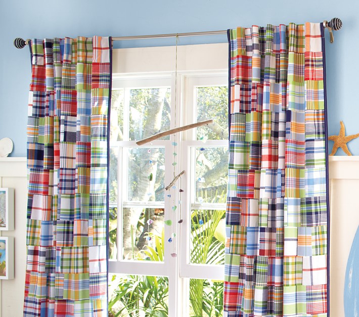 Madras Curtain with Blackout Liner