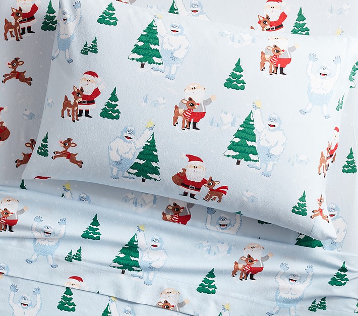 Rudolph<sup>&#174;</sup> and Bumble<sup>&#174;</sup> Flannel Sheet Set & Pillowcases