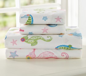 Seahorse Sheeting | Pottery Barn Kids