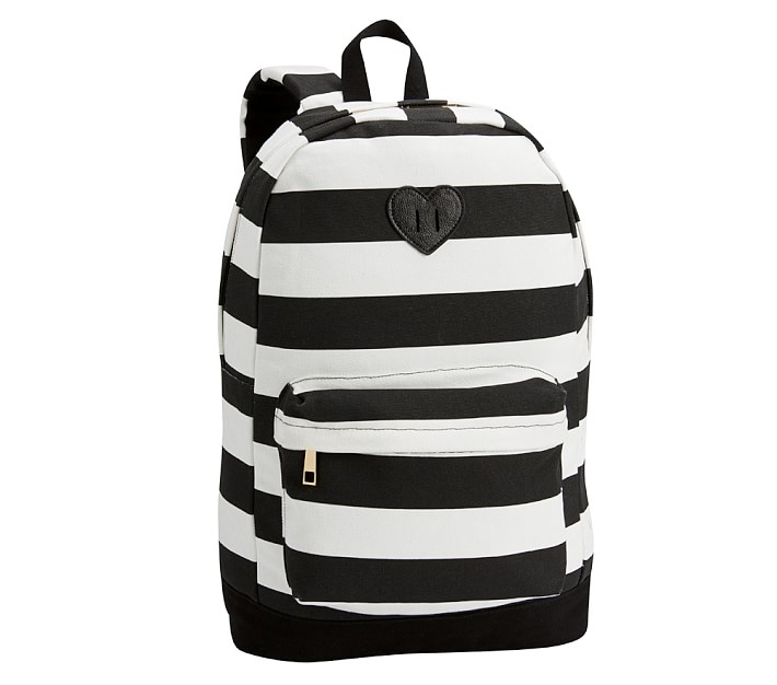The Emily &amp; Meritt Black/White Stripe Backpack