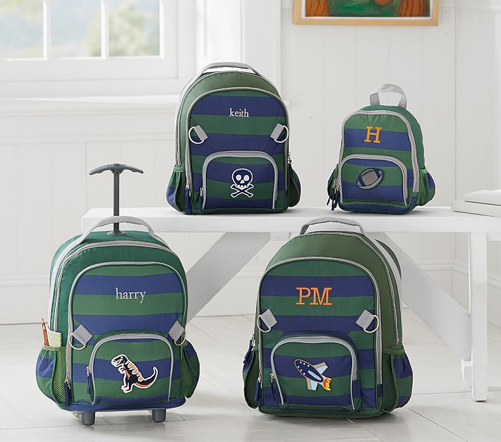 Fairfax Dark Green/Navy Stripe Backpack