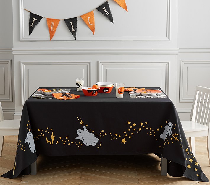 Halloween Glow-in-the-Dark Ghost Tablecloth