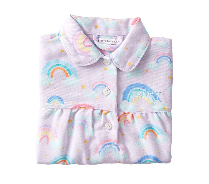 Rainbow Flannel Nightgown
