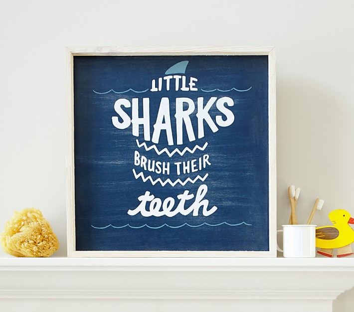 Sharks Brush Their Teeth Art