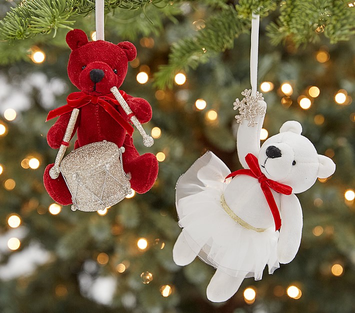 Whimsical Plush Bear &amp; Unicorn Ornaments