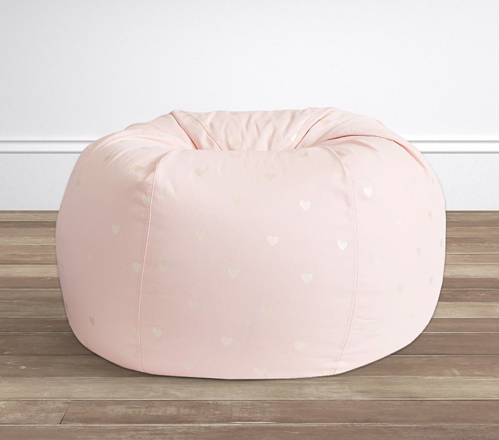 Blush with Metallic Heart Anywhere Beanbag<sup>&#8482;</sup> Slipcover Only