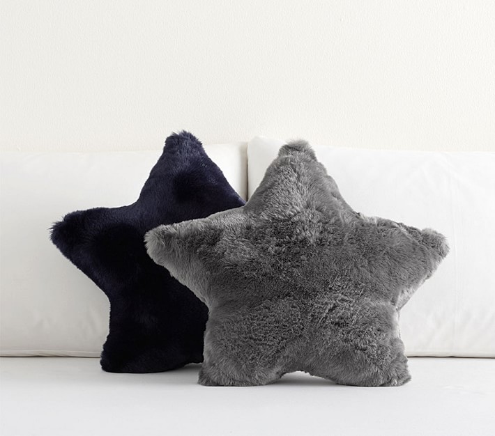 Fur Star Shaped Pillow
