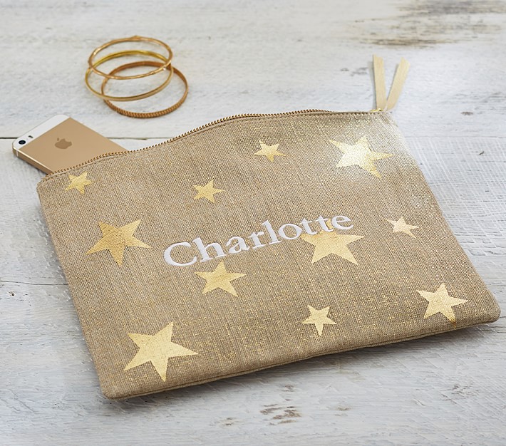 Gold Stars Pouch