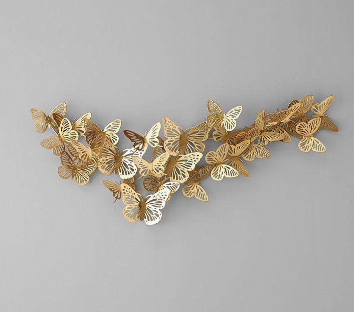 Gold Butterfly Cluster Wall Decor