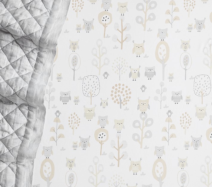 Owl Crib Fitted Sheet