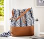 Printed Canvas Leather Diaper Bag