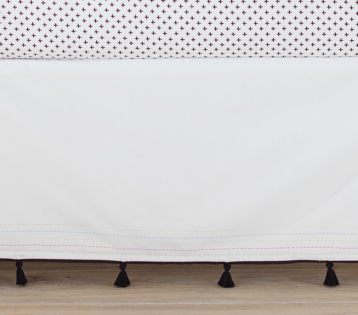 Organic Sydney Tassel Crib Skirt