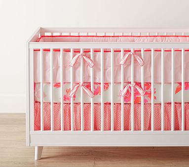 Nursery Bumper Bedding Set: Bumper, Crib Fitted Sheet & Crib Skirt