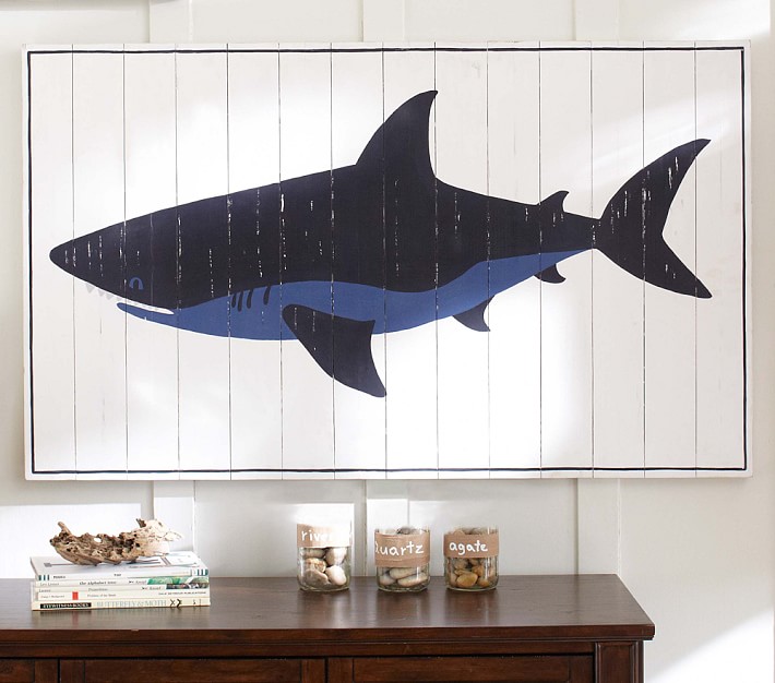 Planked Wood Shark Artwork