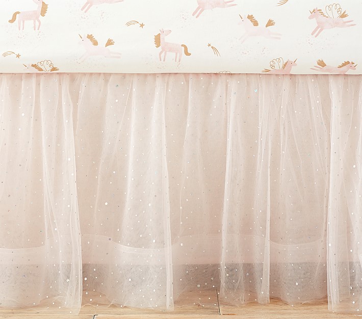 Shimmer tulle sales crib skirt