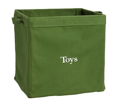 Large Green Square Canvas Storage