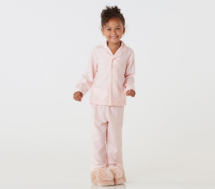 Solid Flannel Pajama, 2t Size, Blush