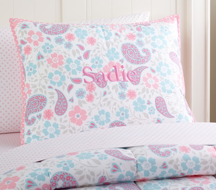Loft Paisley Standard Quilted Sham, Pink