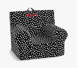 Kids Anywhere Chair®, Black Brushstroke Dot Slipcover Only