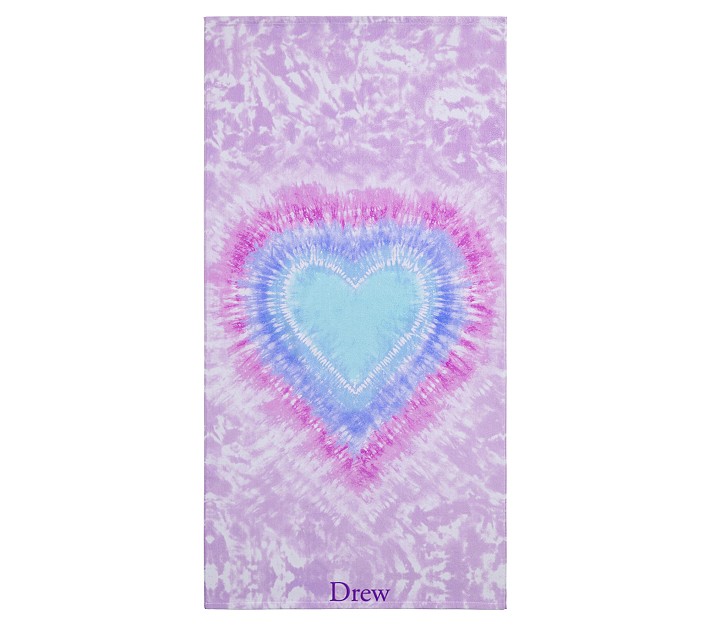 Tie-Dye Heart Kid Beach Towel&#160;