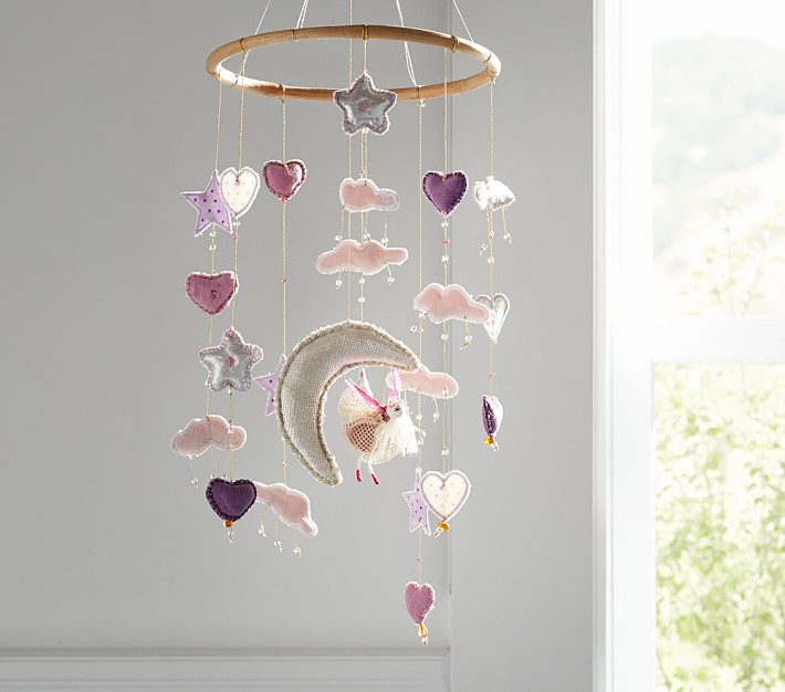 Heart and Star Ceiling Mobile