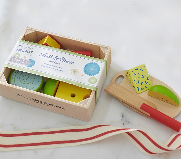 Williams Sonoma Toy Food Crate - Cheese and Fruit
