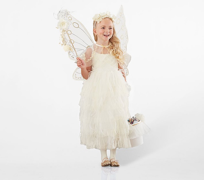 Kids Toddler Monique Lhuillier Ivory Fairy Halloween Costume Set
