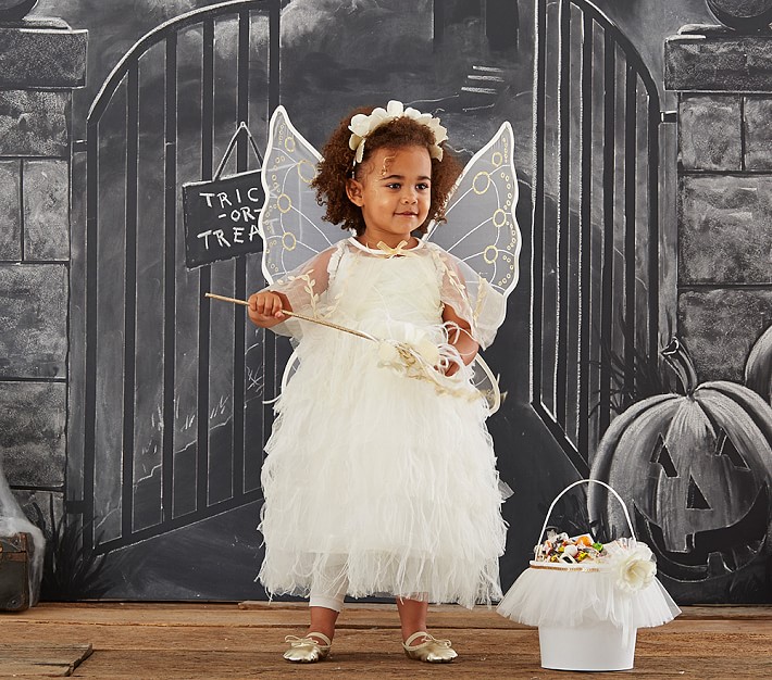 Toddler Monique Lhuillier Ivory Fairy Halloween Costume Set