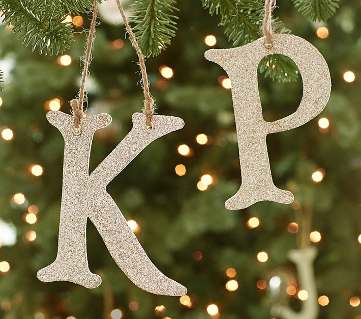 Glitter Alphabet Letter Ornaments