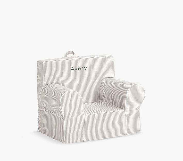 My First Anywhere Chair&#174;, Oatmeal Oxford Stripe Slipcover Only