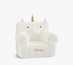 My First Anywhere Chair®, Ivory Sherpa Unicorn