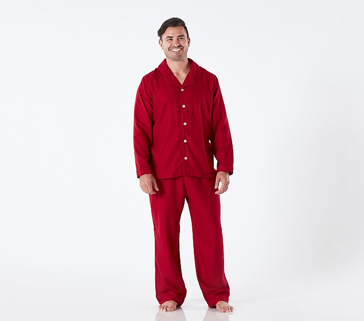 Adult Solid Red Pajama Set