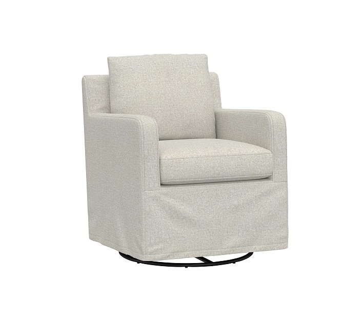 Pottery Barn Performance Twill Glider & Ottoman
