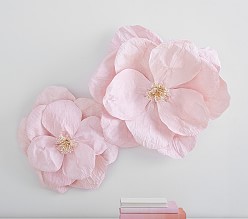 Jumbo Crepe Pink Paper Flowers Set of 2
