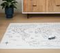 Machine Washable Cotton Map Rug