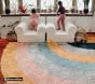 Stain Resistant Rainbow Arch Shag Rug