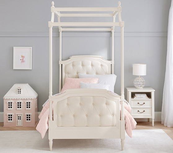 Blythe Kids Tufted Canopy Bed | Pottery Barn Kids