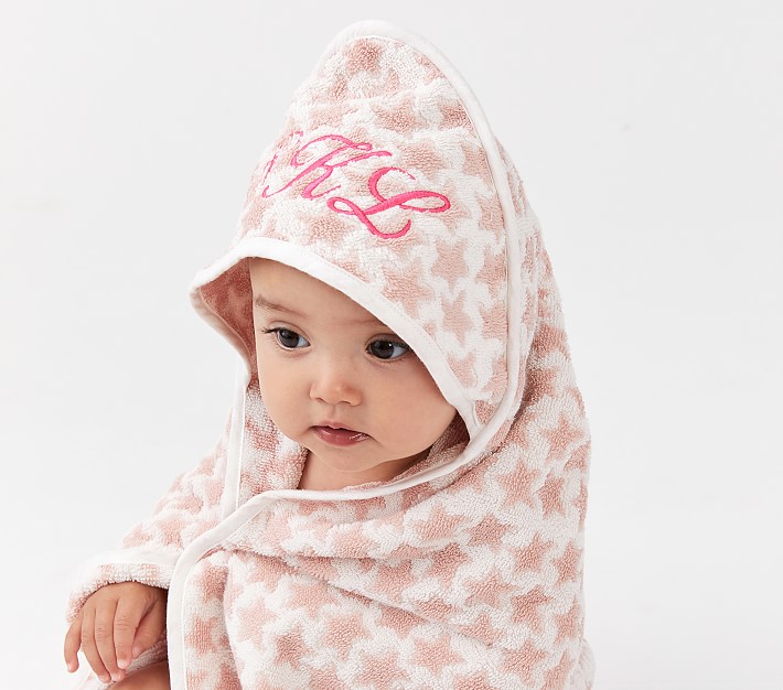 Babyhug Terry Knit  Towel Star Print L 76 X B 76 cm- Navy Blue