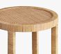 Circular Rattan Side Table (17&quot;)